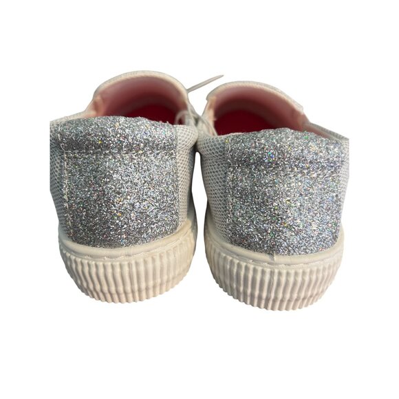 Jellypop Kid Isaiah Girls Silver Glitter Slip On Sneakers Shoes Size 4M NWOT - Picture 4 of 7